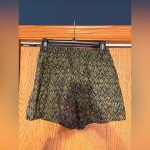 Darling Multicolor Boho Print Cotton Resort Shorts NWOT